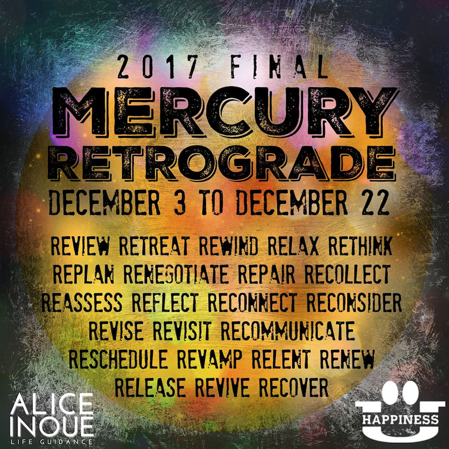 Mercury Retrograde by Alice Inoue, Founder of Happiness U